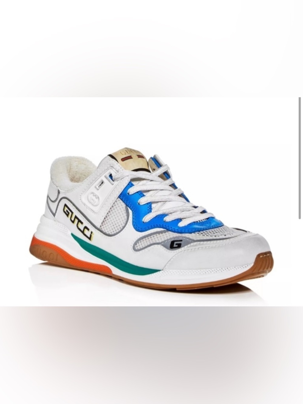 Gucci Sneakers Shoes Ultrapace Distressed Leather Accents Women’s Size 7